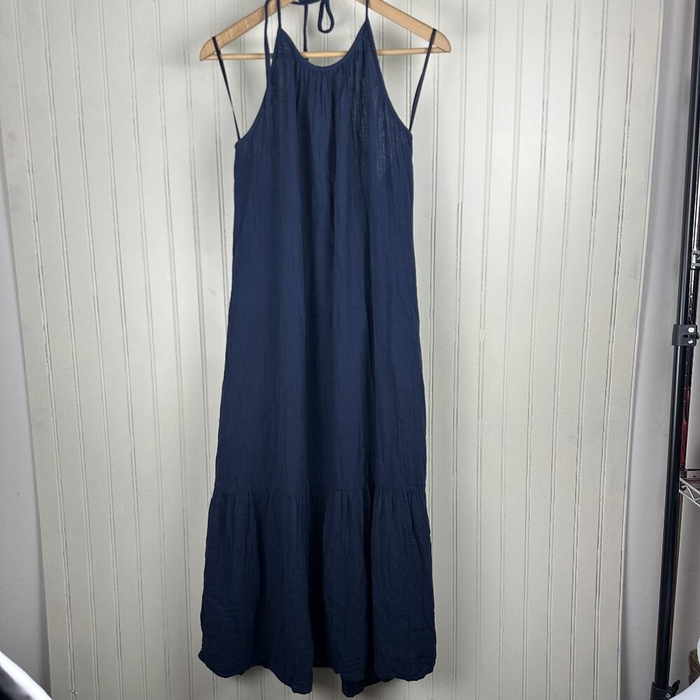 LOFT Navy Blue Midi Dress